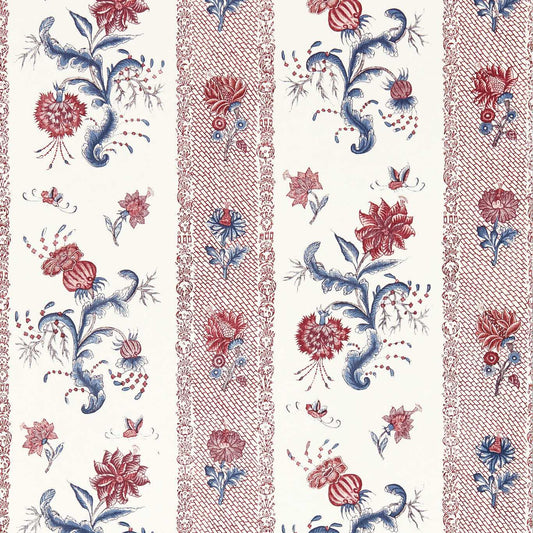 Papaver Stripe Indigo/Madder wallpaper by Zoffany