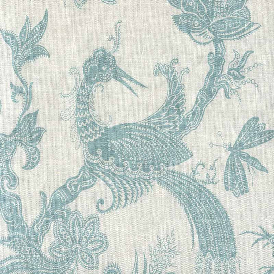 Paradis Pale Aqua fabric by Quadrille
