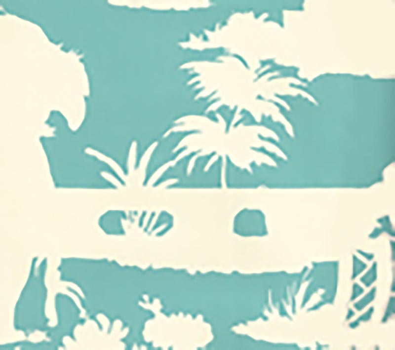 Paradise Background Turqoise wallpaper by Quadrille