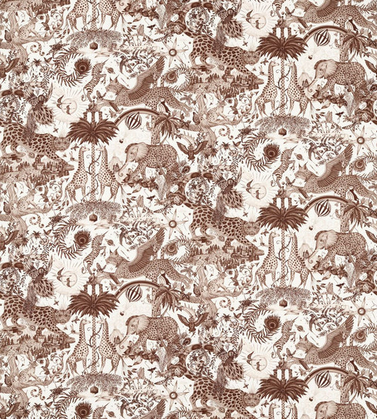 Paradise Lost Fabric by Clarke & Clarke Sepia