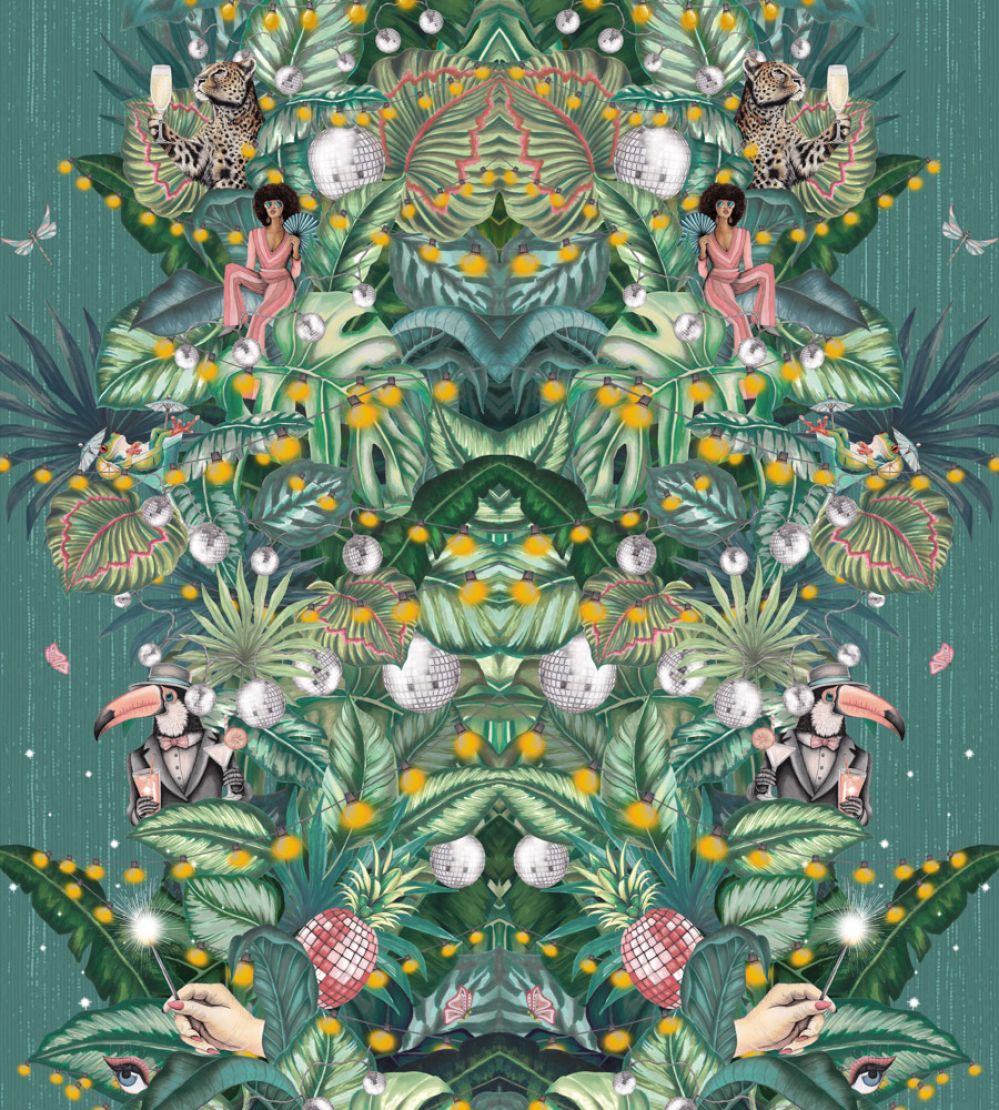 Paradise Party Wallpaper by Brand McKenzie Eucalyptus