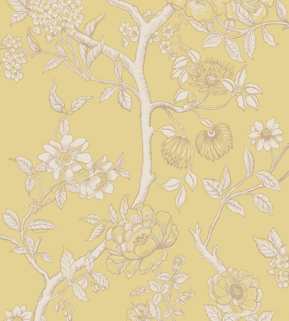 Paradise Tree Wallpaper by Cole & Son Buttercup Yellow & Cream