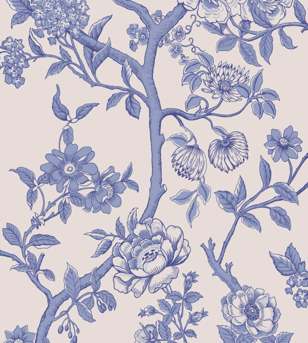 Paradise Tree Wallpaper by Cole & Son Cornflower Blue & Soft White