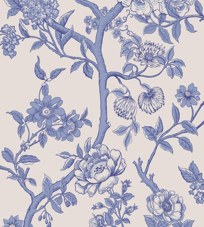 Paradise Tree Wallpaper by Cole & Son Cornflower Blue & Soft White