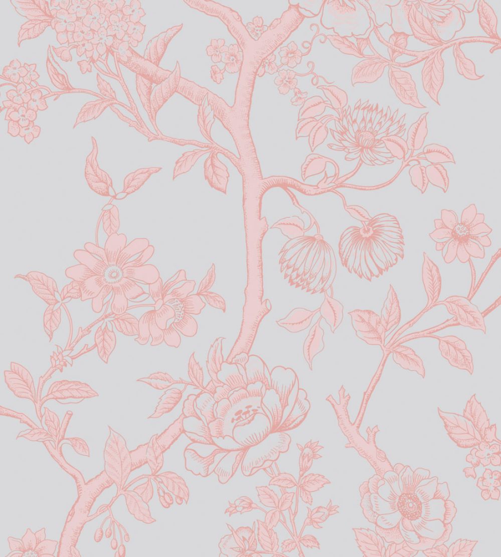Paradise Tree Wallpaper by Cole & Son Pastel Blue & Soft Pink