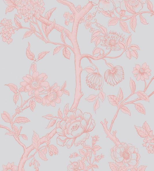 Paradise Tree Wallpaper by Cole & Son Pastel Blue & Soft Pink