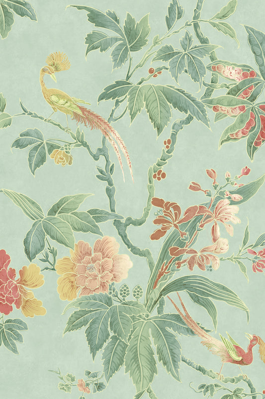 Paradise wallpaper by Little Greene in Aquamarine