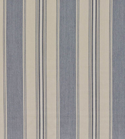 Parasol Stripe Fabric by Zoffany Denim/Stone