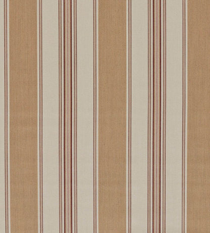 Parasol Stripe Fabric by Zoffany Sandstone/Russet