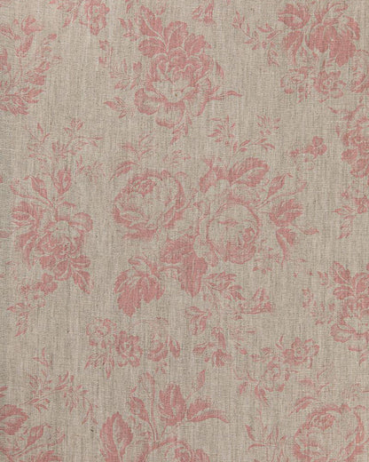 Paris Rose Pink on Natural fabric by Cabbages & Roses