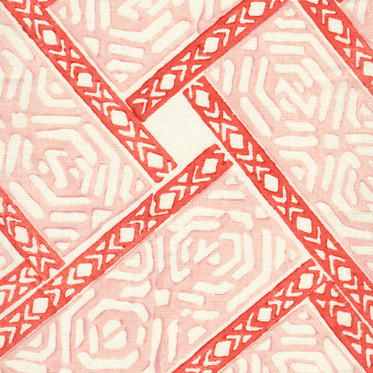 Parquet Handblock Fabric by Galbraith & Paul in Blossom