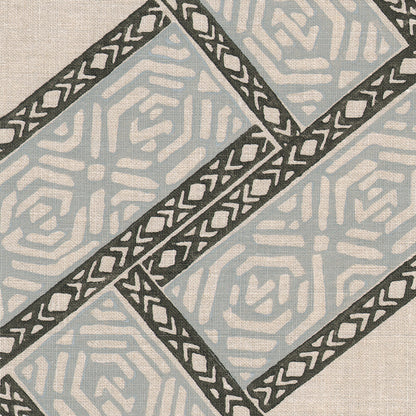 Parquet Handblock Fabric by Galbraith & Paul in Light Cadet