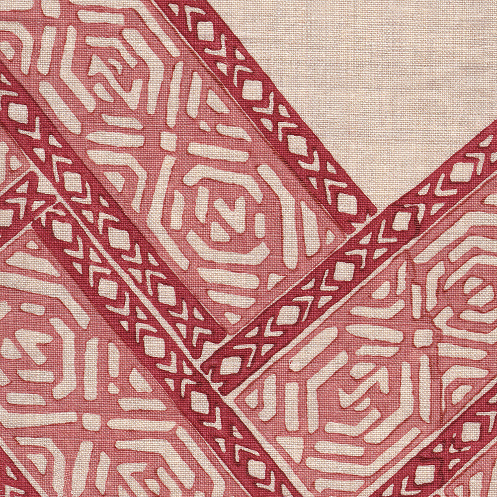 Parquet Handblock Fabric by Galbraith & Paul in Sangria
