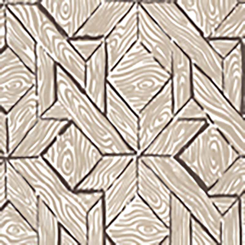 Parquetry Taupe Brown (6280-01WWP) wallpaper by China Seas