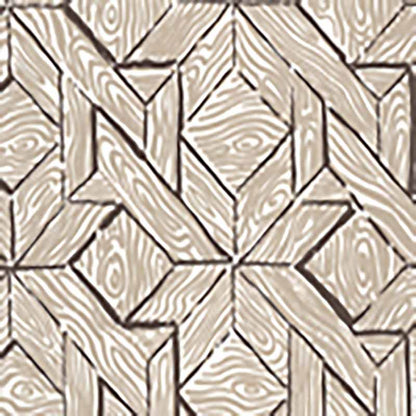 Parquetry Taupe Brown (6280-01WWP) wallpaper by China Seas