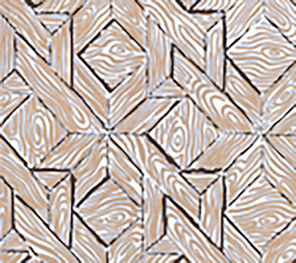 Parquetry Brown Taupe wallpaper by China Seas