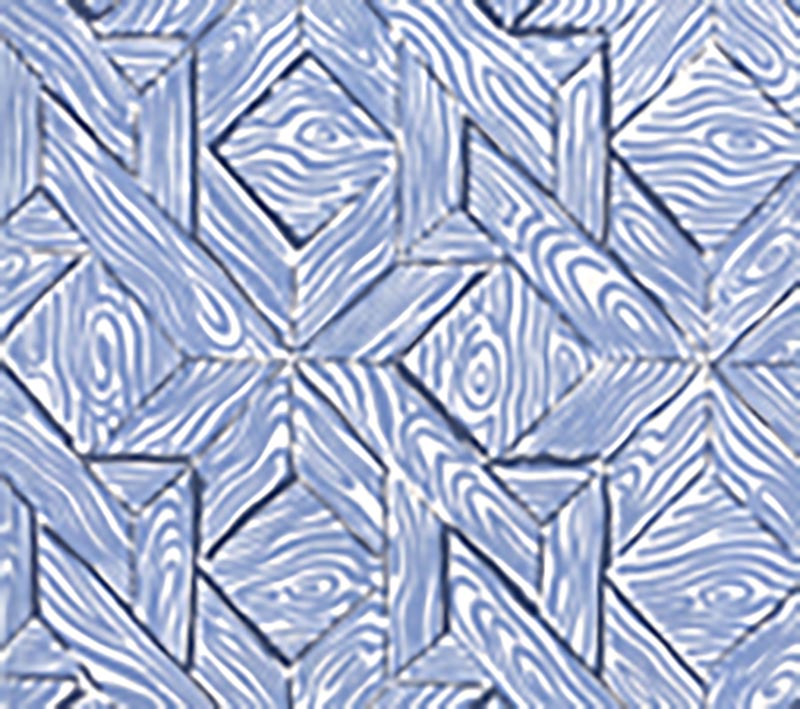 Parquetry French Blue Navy wallpaper by China Seas