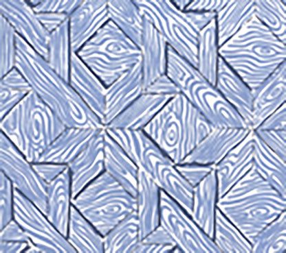 Parquetry French Blue Navy wallpaper by China Seas
