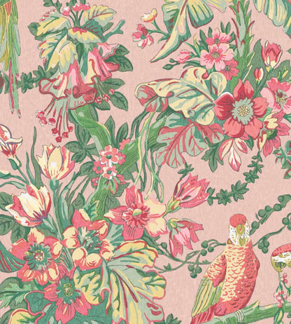 Parrot Talk Wallpaper by Woodchip & Magnolia Sunset Pink