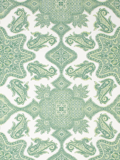 Parsa Sage Green on Almost White wallpaper by Home Couture