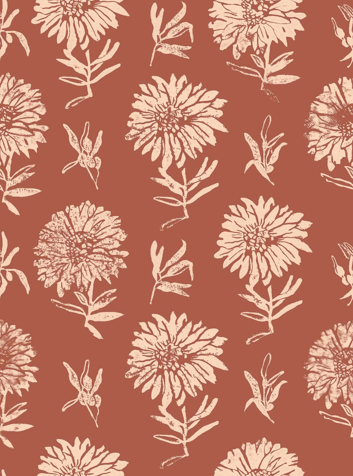 Parterre wallpaper by Coordonné in Azafrán, flat pattern view