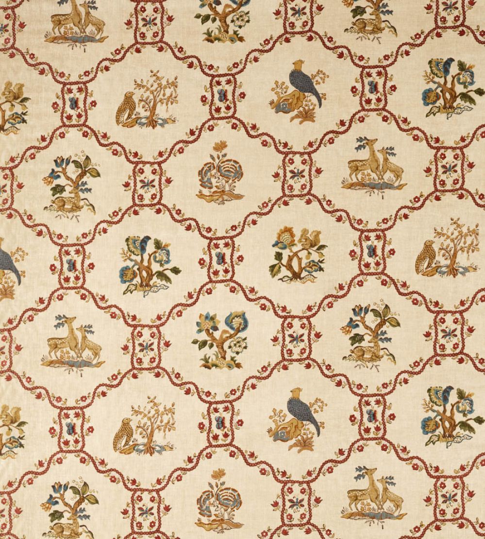 Partridge & Pear Fabric by Sanderson Fig/Wheat