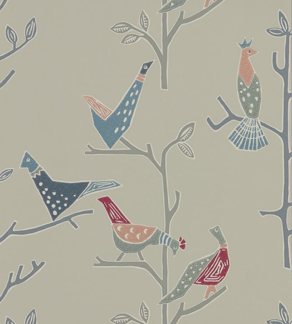 Passaro Wallpaper by Scion Rose / Steel