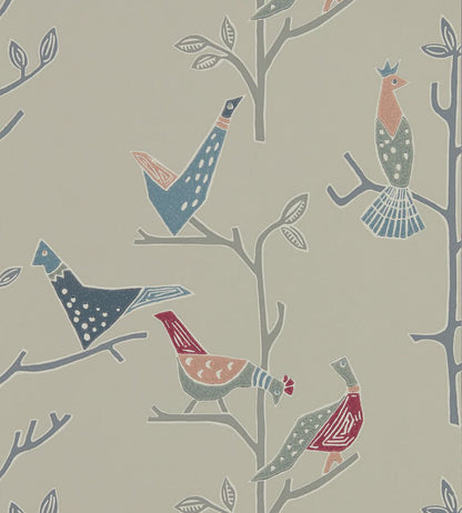 Passaro Wallpaper by Scion Rose / Steel