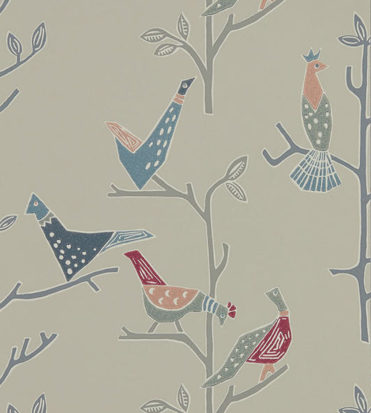 Passaro Wallpaper by Scion Rose / Steel