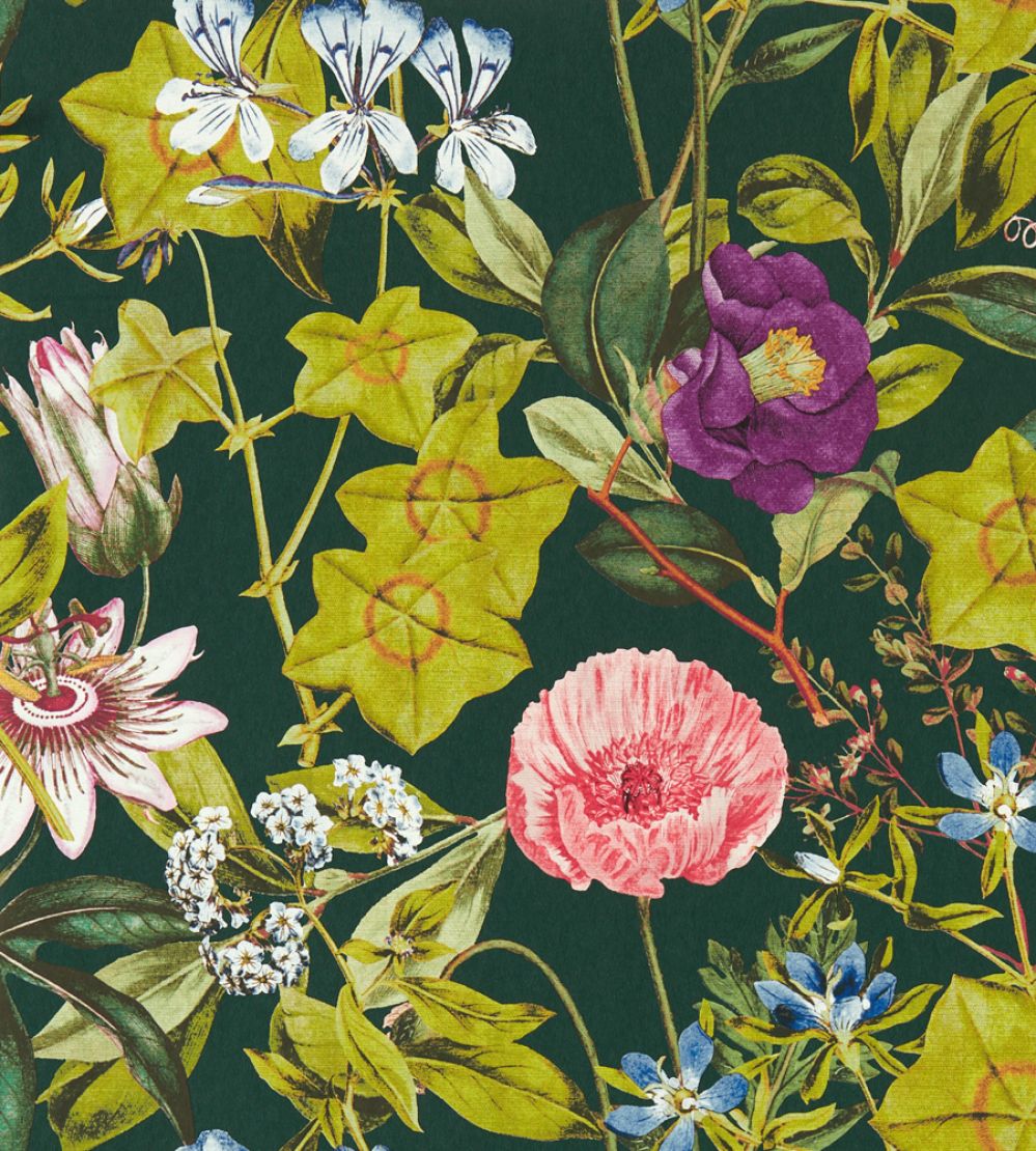 Passiflora Wallpaper by Clarke & Clarke Emerald