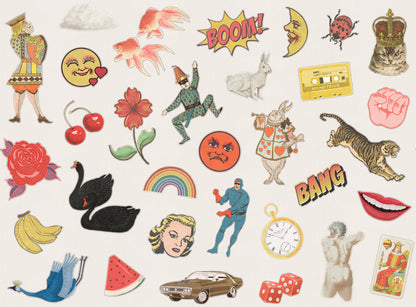 Patches White mural by Rebel Walls