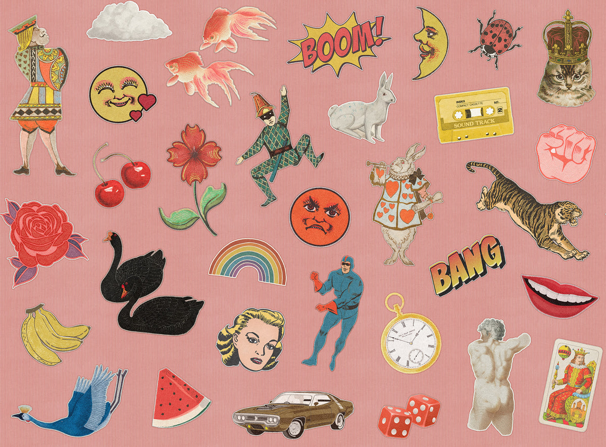 Patches Pink mural by Rebel Walls