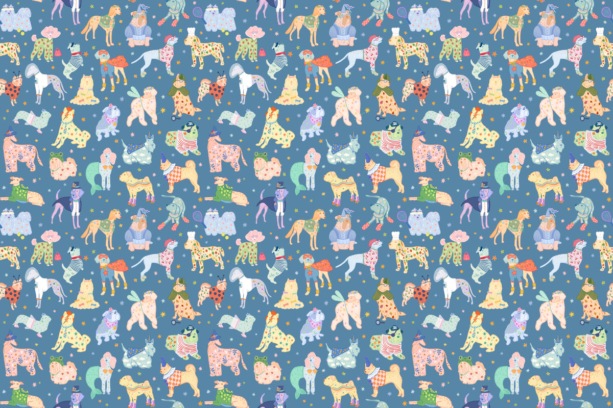 Pawty Blue mural by Hovia