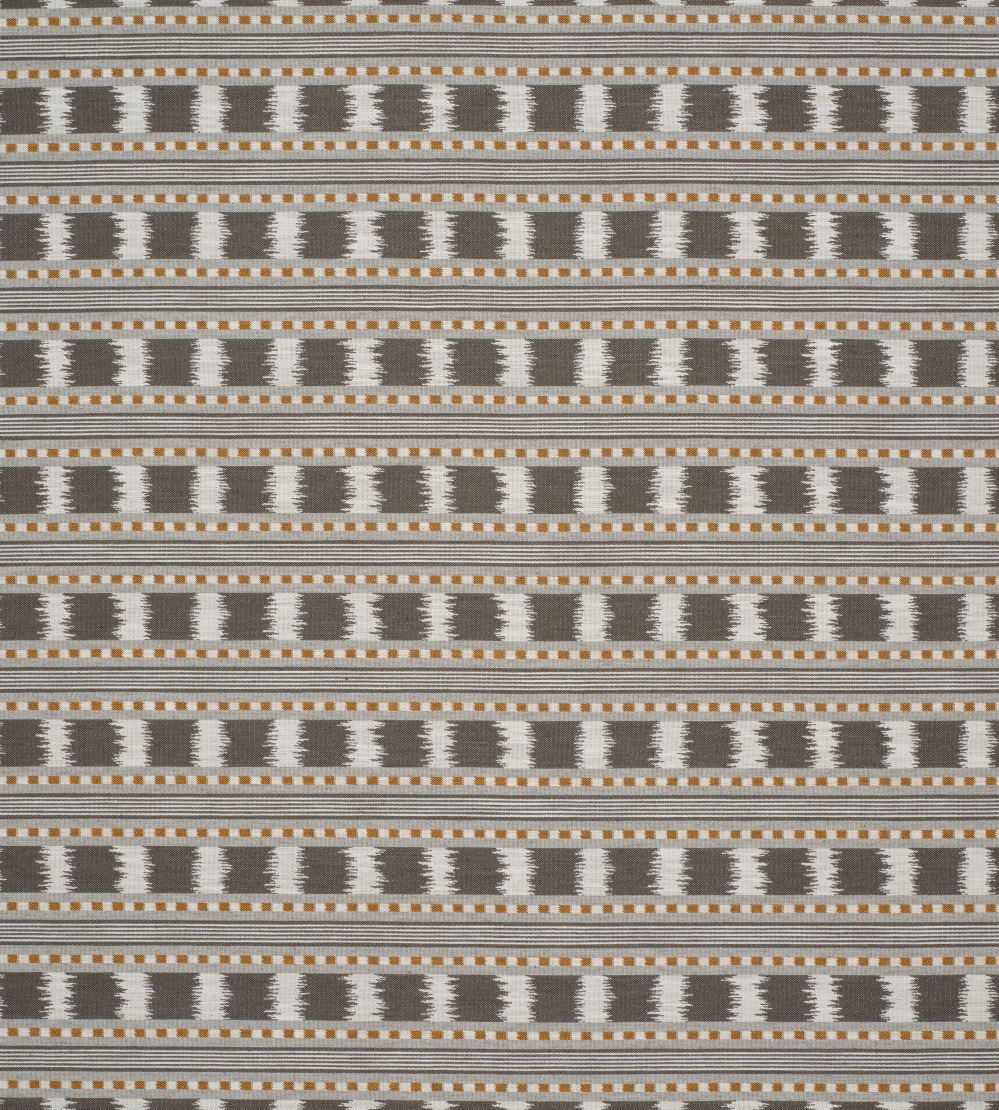 Paxton Fabric by James Hare Charcoal/Amber