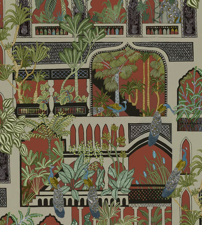 Peacock Arches Wallpaper by Josephine Munsey Terracotta