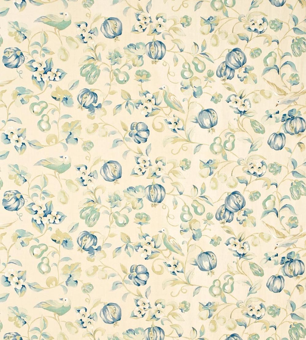 Pear & Pomengranate Fabric by Sanderson China/Blue