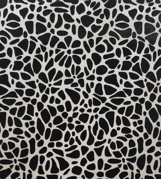Pebble Flock Wallpaper by 1838 Wallcoverings Jet