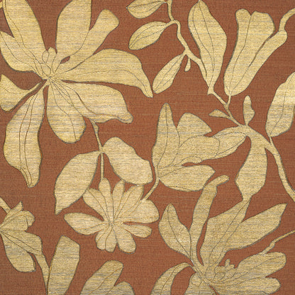 Peekaboo Petals Wallpaper by Phillip Jeffries in Rustic Gold (PJ 25405)