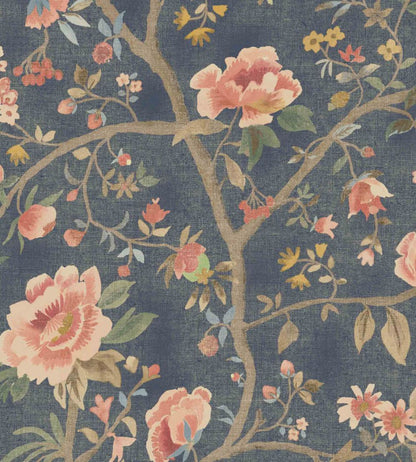 Peonia Wallpaper by Woodchip & Magnolia Navy