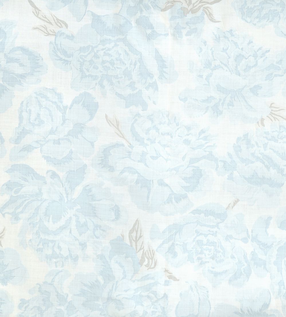 Peonies Fabric by Christopher Farr Cloth Pale Blue