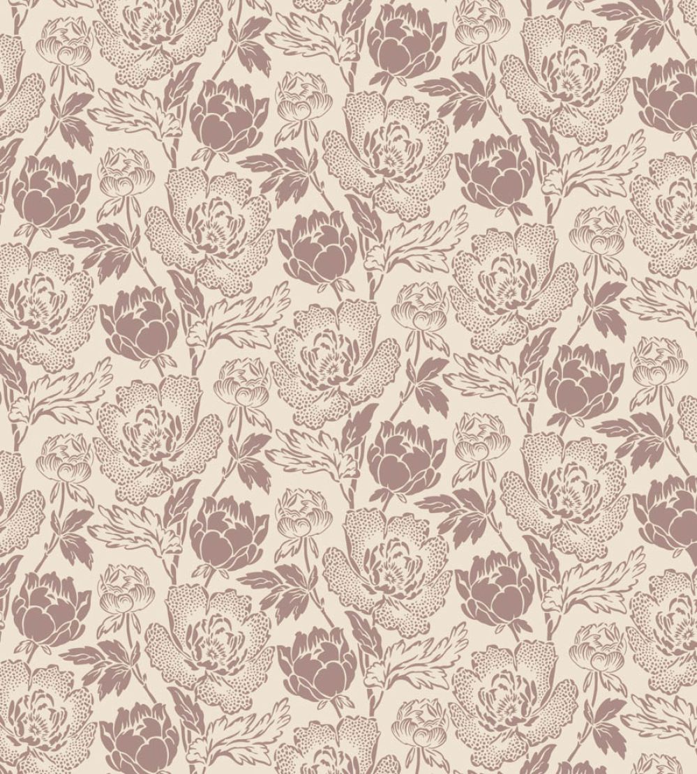 Peony Wallpaper by Farrow & Ball Dimity / Sulking Room Pink