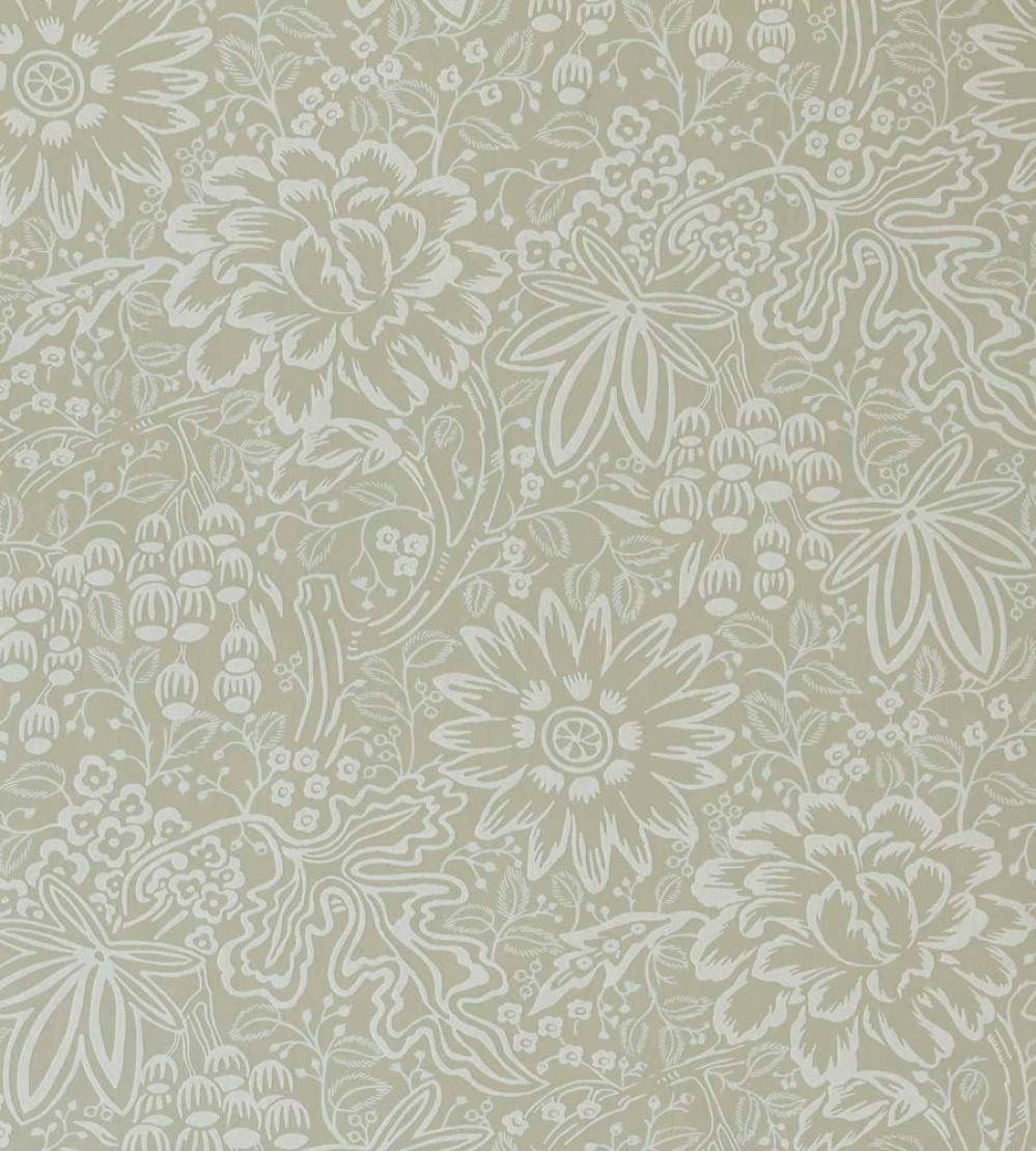 Peony Garden Wallpaper by 1838 Wallcoverings Natural