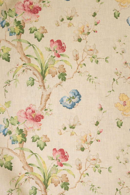 Peony Trail Fabric by Jean Monro in Creme