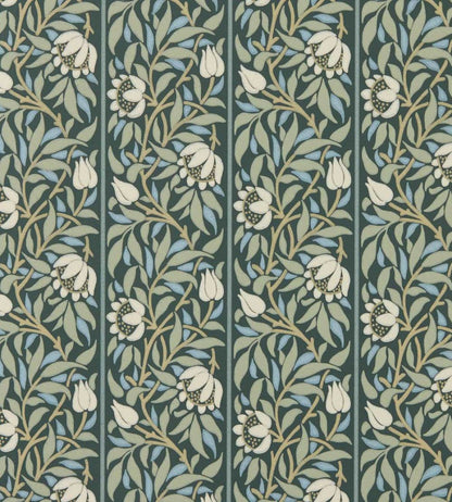 Peony Trellis Wallpaper by Morris & Co Bayleaf/Slate