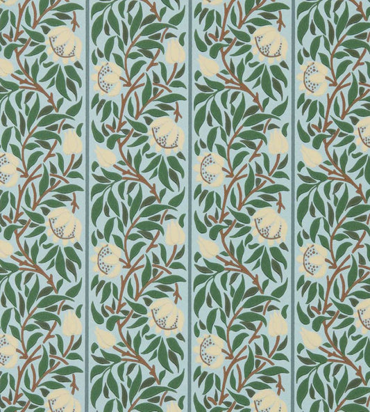 Peony Trellis Wallpaper by Morris & Co Soft Blue/Nettle