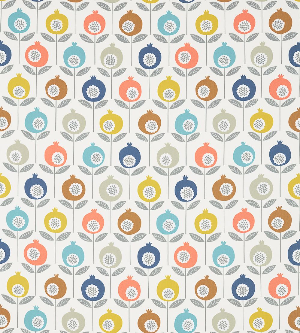 Pepino Fabric by Scion Pink Grapefruit / Sunshine