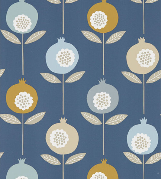 Pepino Wallpaper by Scion Sky / Cinnamon / Ink