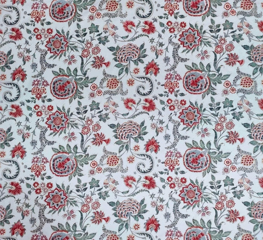 Percale Persan Bleu fabric by Charles Burger