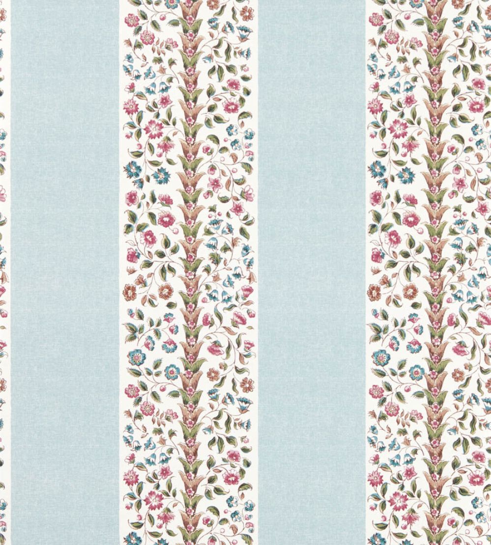 Pergola Stripe Wallpaper by Sanderson Mineral Blue/Wisteria