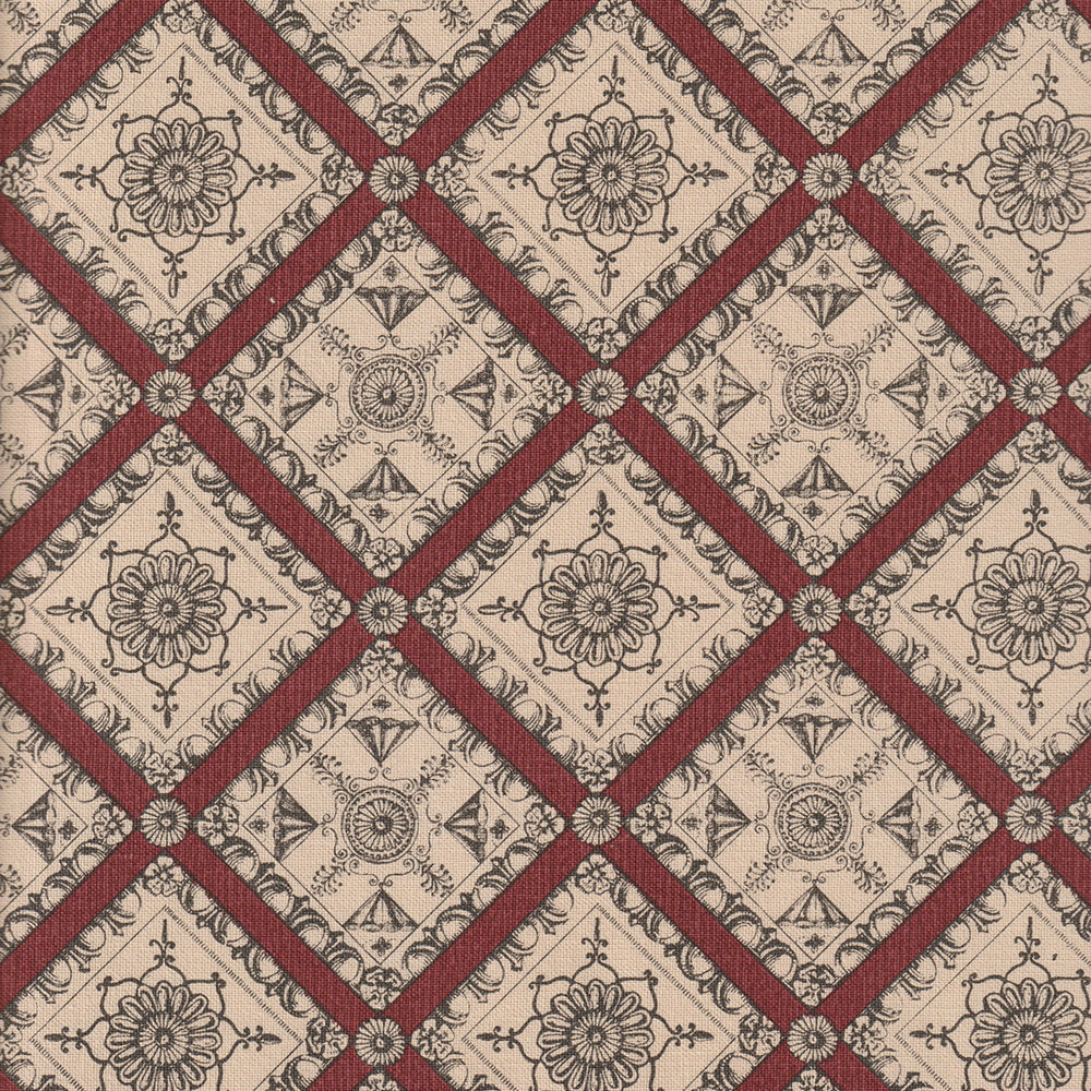 Pergolesi Fabric by Nile & York in Burgundy
